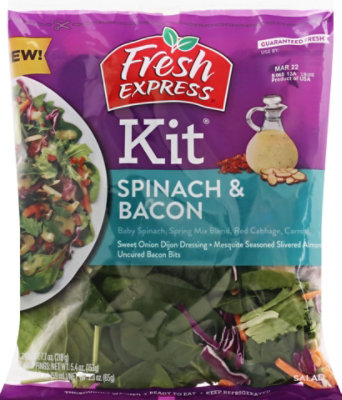 Fresh Express Spinach & Bacon Salad Kit - 7.7 OZ - Image 2