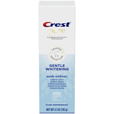 Crest Pure Toothpaste Gentle Whitening Pure Peppermint - 4.1 Oz