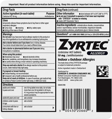 Zyrtec Allergy Tablet - 60 CT - Image 5