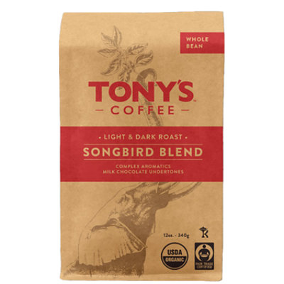 Tony's Oft Sopngbird Ground Coffee - 12 OZ - Image 1