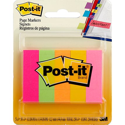 Post It Page Markers Asst Fl - 250 CT - Image 1