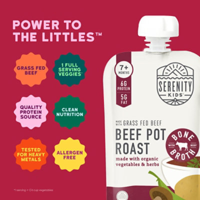 Serenity Kids Beef Pot Roast With Bone Broth - 3.5 Oz - Image 2