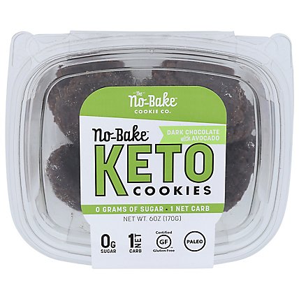 No Bake Cookies Dark Chocolate Keto - 6 OZ - Image 1