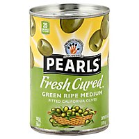 Pearls Green Pitted Olives - 6 OZ - Image 1