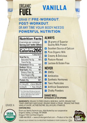 Organic Valley Milk Shake 4pk Prtn Vnla - 44 OZ - Image 3
