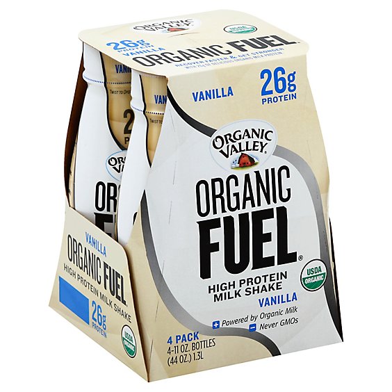 Organic Valley Milk Shake 4pk Prtn Vnla - 44 OZ
