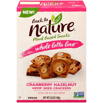 Back To Nature Cranberry Hazelnut Hemp Seed Crackers - 5.25 OZ - Image 3