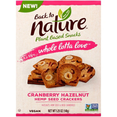 Back To Nature Cranberry Hazelnut Hemp Seed Crackers - 5.25 OZ - Image 2