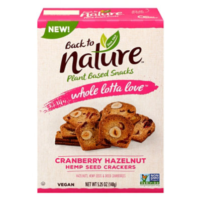 Back To Nature Cranberry Hazelnut Hemp Seed Crackers - 5.25 OZ - Image 1