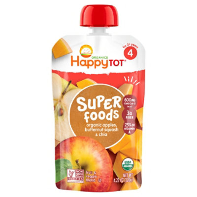 Happy Tot Organics Stage 4 Apple Squash Baby Food - 4.22 Oz - Image 1