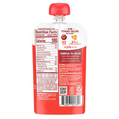 Happy Tot Organics Stage 4 Apple Squash Baby Food - 4.22 Oz - Image 3