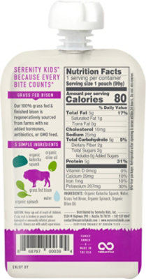 Serenity Kids Grs Fed Bison Kab Sqsh Spinach - 3.5 OZ - Image 6