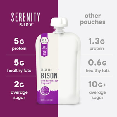 Serenity Kids Grs Fed Bison Kab Sqsh Spinach - 3.5 OZ - Image 3