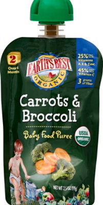 Earths Best Organic 2nd Stage Carrots Broccoli - 3.5 OZ - Image 2