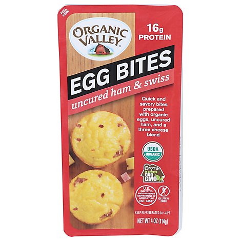 Organic Vly Egg Bites Ham Swiss - 2 CT