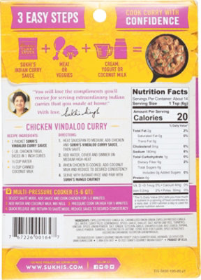 Sukhi's Indian Vindaloo Curry Gluten Free Sauce Paste - 3 Oz - Image 5