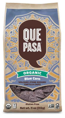 Que Pasa Organic Blue Corn Tortilla Chips - 11 Oz - Image 1