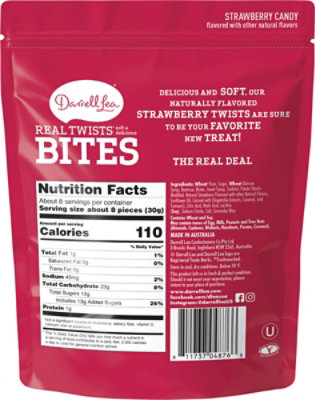 Darrell Lea Real Twist Bites Strawberry - 8 OZ - Image 6