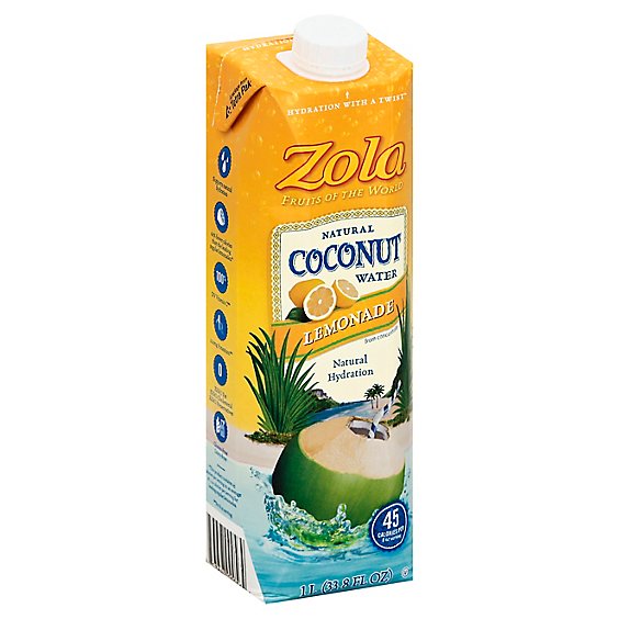 Zola Lemonade Coconut Water - 33.8 Fl. Oz.
