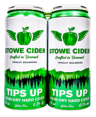 Stowe Cider Tips Up In Cans - 4-16 FZ - Image 1