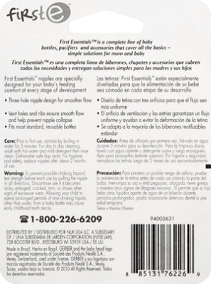 Gerber First Essentials Nipple Peg Card Blister Pack Shelf Stable 6 Ct - 6 CT - Image 3