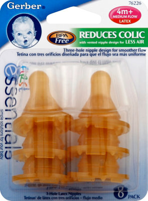 Gerber First Essentials Nipple Peg Card Blister Pack Shelf Stable 6 Ct - 6 CT - Image 2