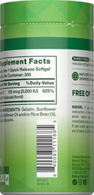 Natures Truth Vitamin D 5000 Softgels - 300 CT - Image 4
