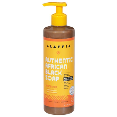 Alaffia Unscented Black Soap - 16 FZ - Image 2