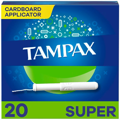 Tampax Flushable Super Tampons - 20 CT - Image 1