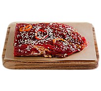 Haggen USDA Choice Beef Kalbi Marinated Flank Steak From Ranches in the PNW - 1.5 lbs.