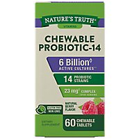 Natures Truth Chewable Probiotic 6 Billion - 60 CT - Image 1