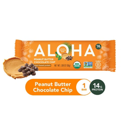 ALOHA Plant Based Peanut Butter Chocolate Chip Protein Bar - 1.89 Oz - Image 1