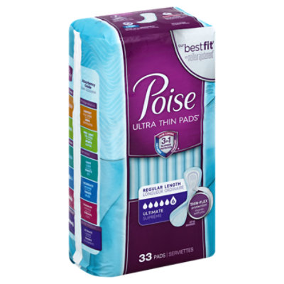 Poise Ultimate Coverage Pads - 33 CT - Image 1