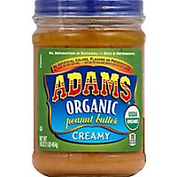Adams Organic Creamy Peanut Butter - 16 OZ - Image 2