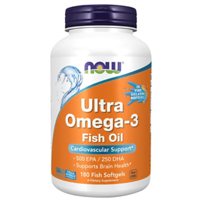 Now Foods Cardiovascular Support Ultra Omega 3 Softgels - 180 Count - Image 3