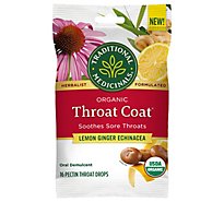Traditional Medicinals Throat Coat Lemon Ginger Echinacea - 16 CT