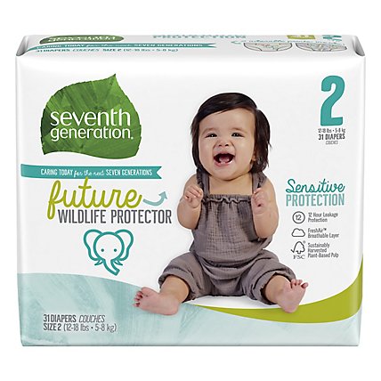 Seventh Generation Diapers Stage 2 - 31 Count - Image 3
