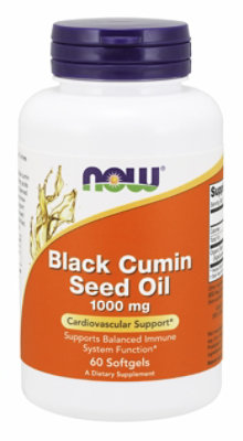 Now Foods Cardiovascular Support Black Cumin Seed Oil Softgels Caps 1000mg - 60 Count - Image 1