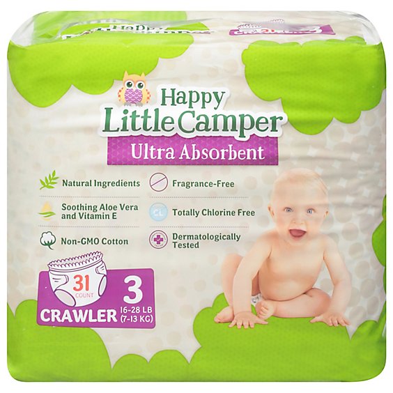 Happy Little Camper Size 3 Diapers - 31 CT