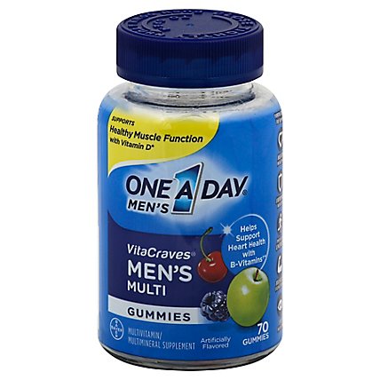 One A Day Mens Vitacraves Gummies - 70 CT - Image 1