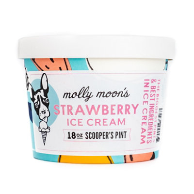 Molly Moon Ice Cream Strawberry - 18 OZ - Image 1