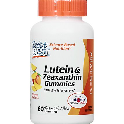 Doctors Best Dietary Supplement Gummies Lutein & Zeaxanthin Mango Madness 10mg - 60 Count - Image 2