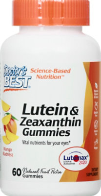 Doctors Best Dietary Supplement Gummies Lutein & Zeaxanthin Mango Madness 10mg - 60 Count - Image 2