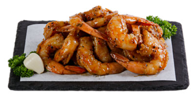 Haggen Black Garlic Marinated Cooked Snacking Shrimp - 1 lb. - Image 1