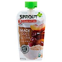 Sprout Stage 3 Peach/ Apple/cherry Baby Food - 4 OZ - Image 1