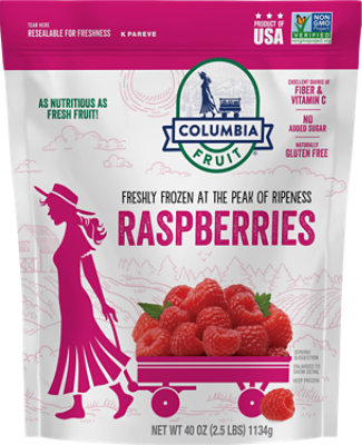 Columbia Fruit Raspberries - 40 OZ - Image 1