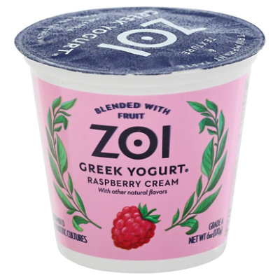 Zoi Greek Raspberry Cream Yogurt - 6 OZ - Image 3