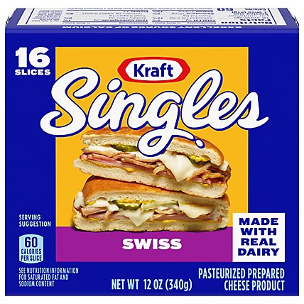 Kraft Swiss Cheese Slices - 12 OZ - Image 1