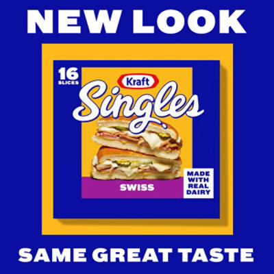 Kraft Singles Swiss Pasteurized Prepared Cheese Product Slices - 16 Count - Image 2