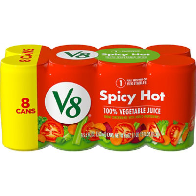 V8 Spicy Hot 100% Vegetable Juice - 8-5.5 Fl. Oz. - Image 1